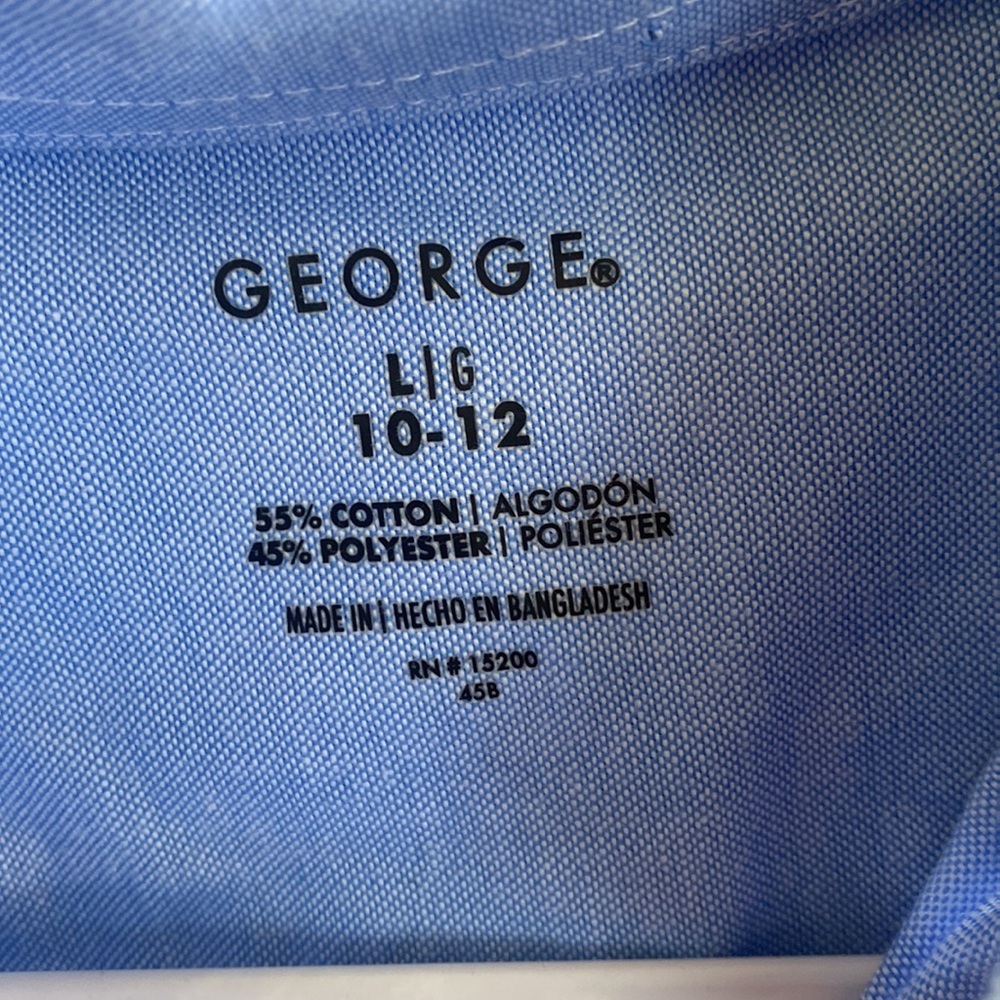 GEORGE BOY SHIRT, Size 10/12, Light Blue Color 💙. - Picture 3 of 4